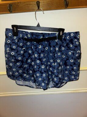 Nani Swimwear Hybrid Explorer Belted Shorts Women's Large Blue Floral
